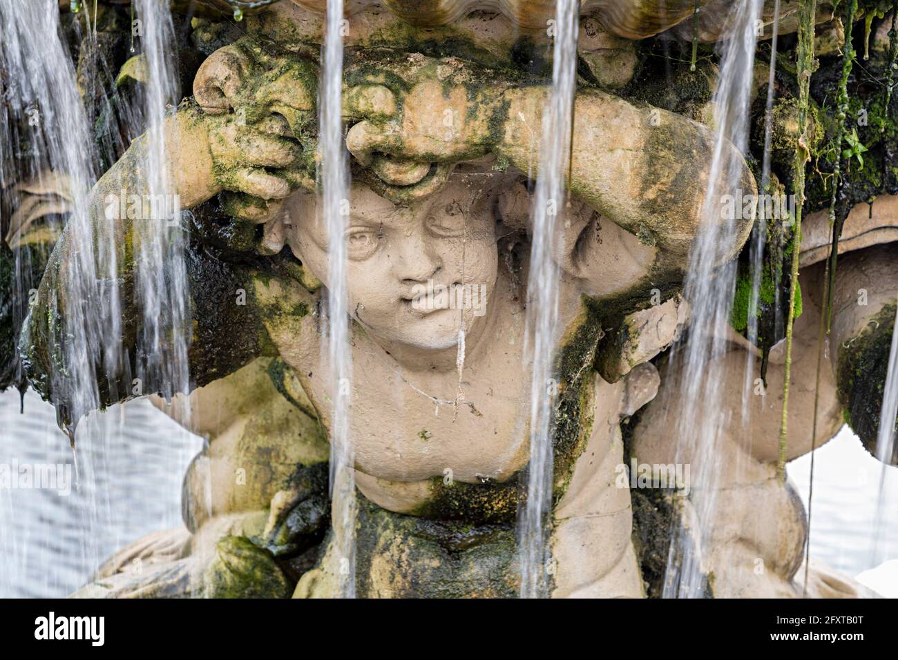 Dettaglio della fontana presso i Giardini Italiani, Hyde Park, Londra, Inghilterra, Regno Unito Foto Stock