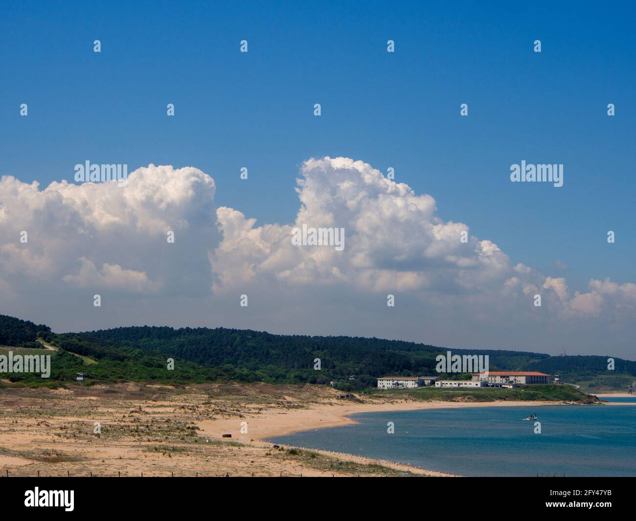 Spiaggia di Riva, Mar Nero, Riva, Beykoz. Foto Stock