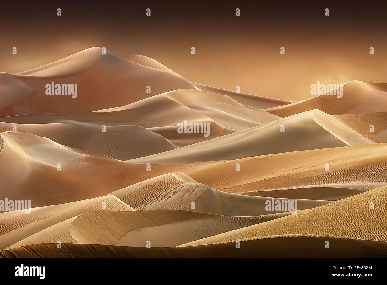 Splendido paesaggio desertico delle dune di sabbia in Arabia Saudita. Foto Stock