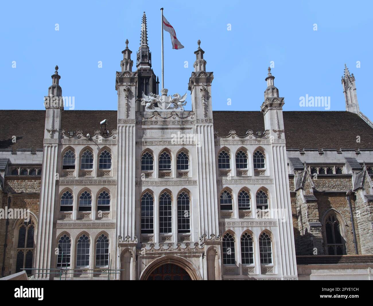 Guildhall, un edificio medievale nella città di Londra che è ancora in uso regolare Foto Stock