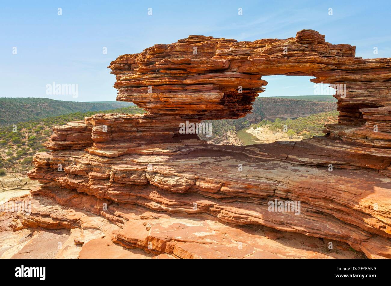 La natura della finestra, Kalbarri NP, WA, Australia Foto Stock
