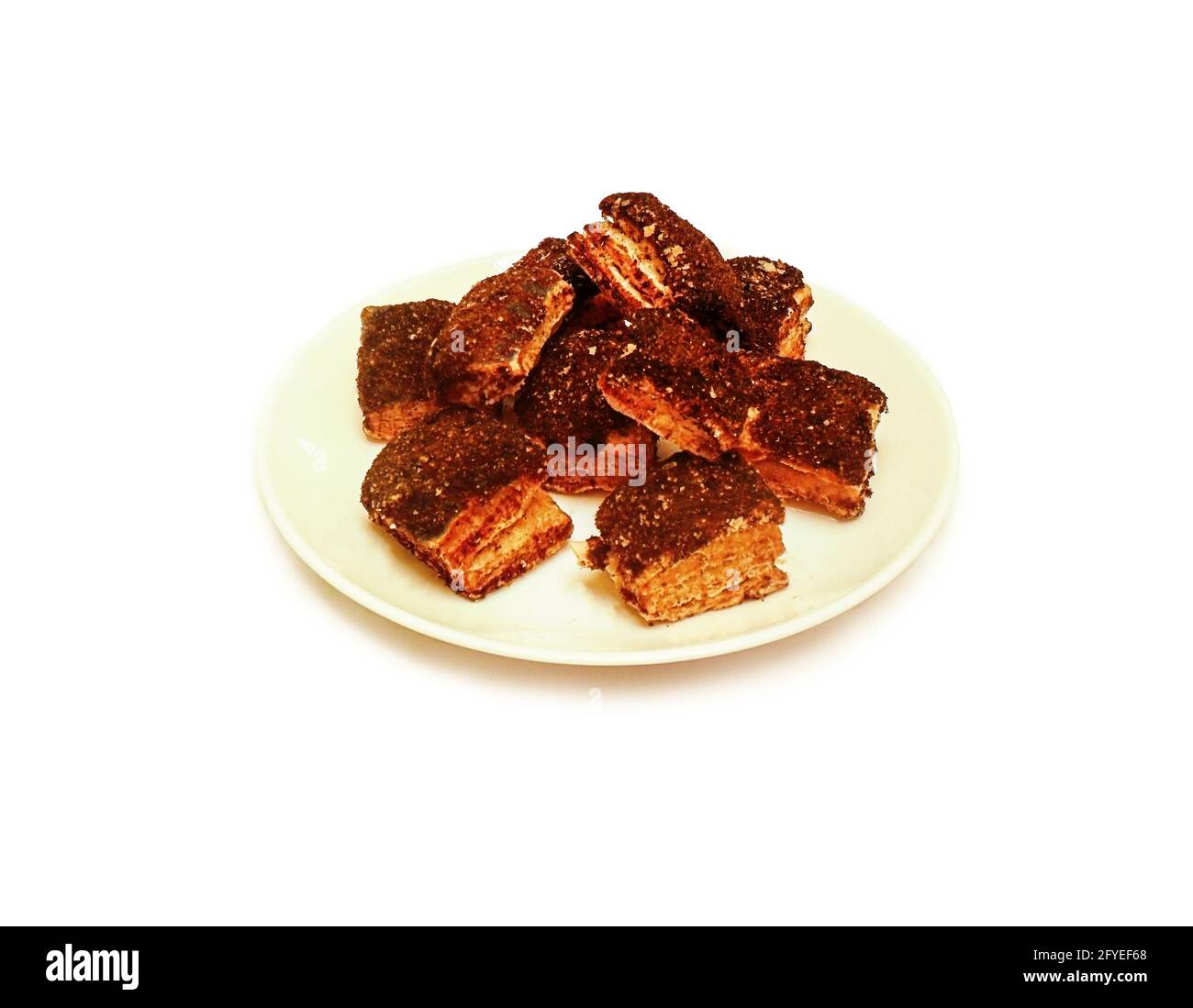 Tortitas negras. Una tradizionale pasta sfoglia argentina con b scuro Foto Stock