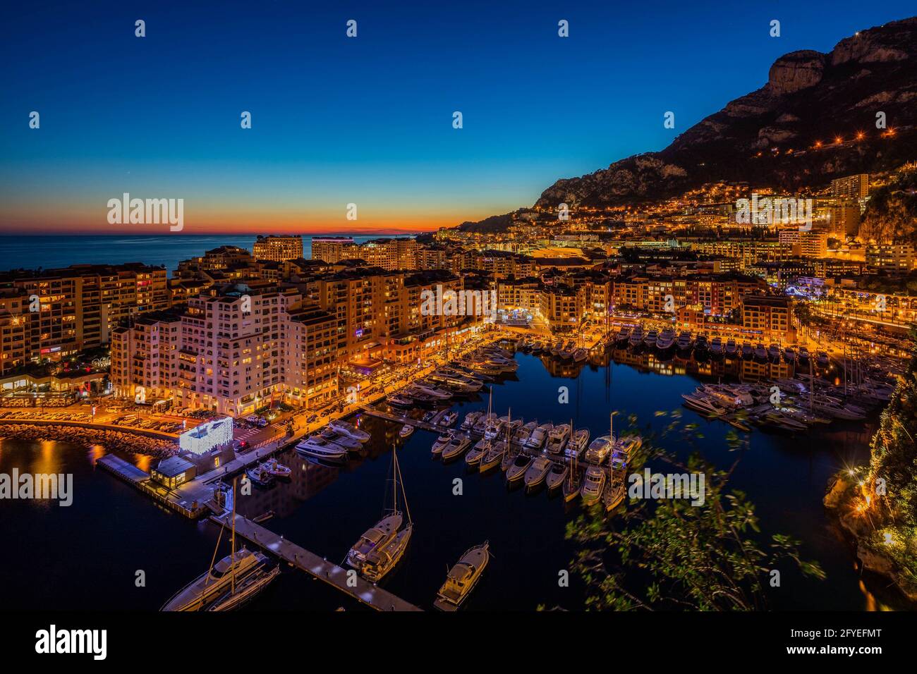 PRINCIPATO DI MONACO. PORTO DI FONTVIEILLE Foto Stock