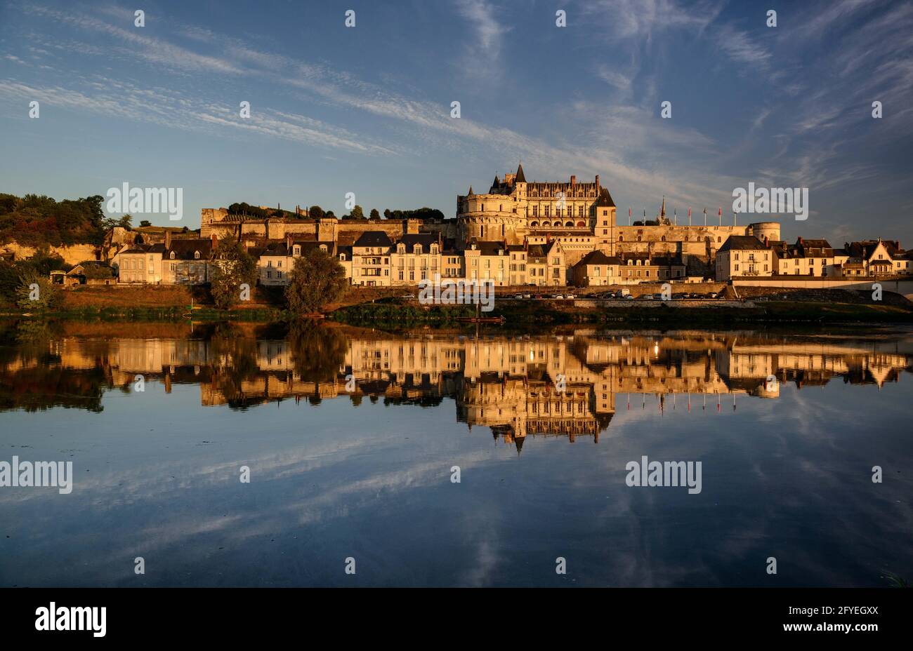 FRANCIA. INDRE-ET-LOIRE (37) AMBOISE CITTÀ E IL SUO CASTELLO Foto Stock