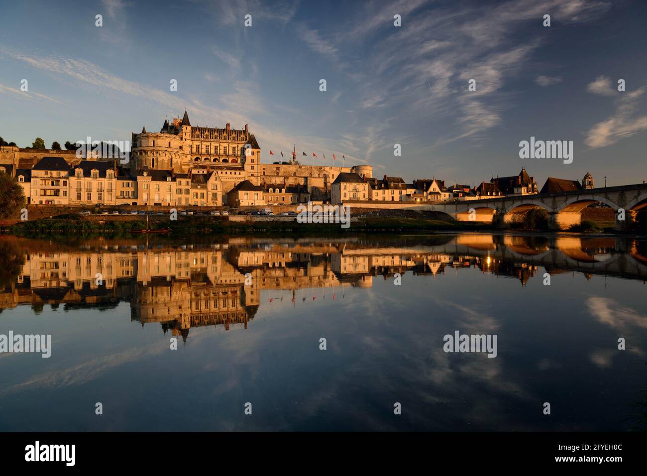 FRANCIA. INDRE-ET-LOIRE (37) AMBOISE CITTÀ E IL SUO CASTELLO Foto Stock