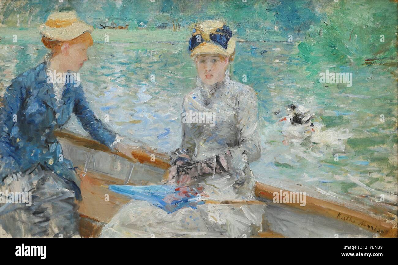 Summer's Day del pittore impressionista francese Berthe Morisot alla National Gallery, Londra, Regno Unito Foto Stock