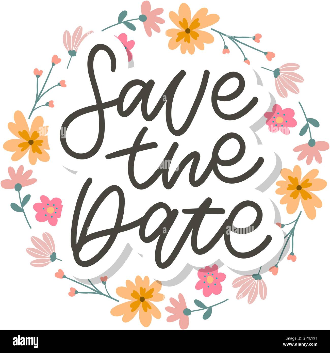 Bella concept card primaverile. Fiori e uccelli impressionanti fatti in tecnica acquerello. Scheda romantica luminosa con fiori estivi in vettoriale. Risparmio di charme Illustrazione Vettoriale