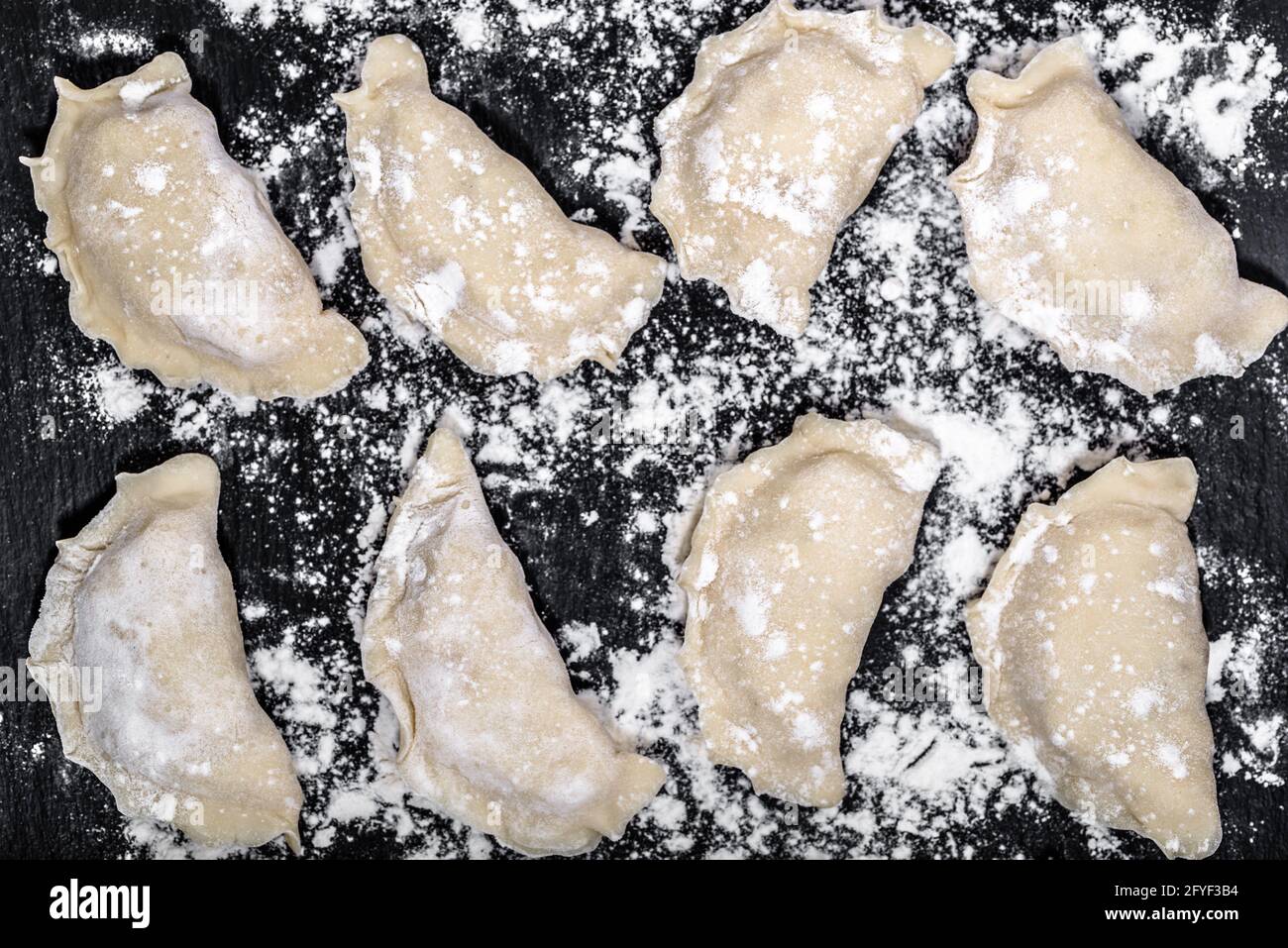 Gnocchi grezzi di fondo, cucina fatta in casa Foto Stock