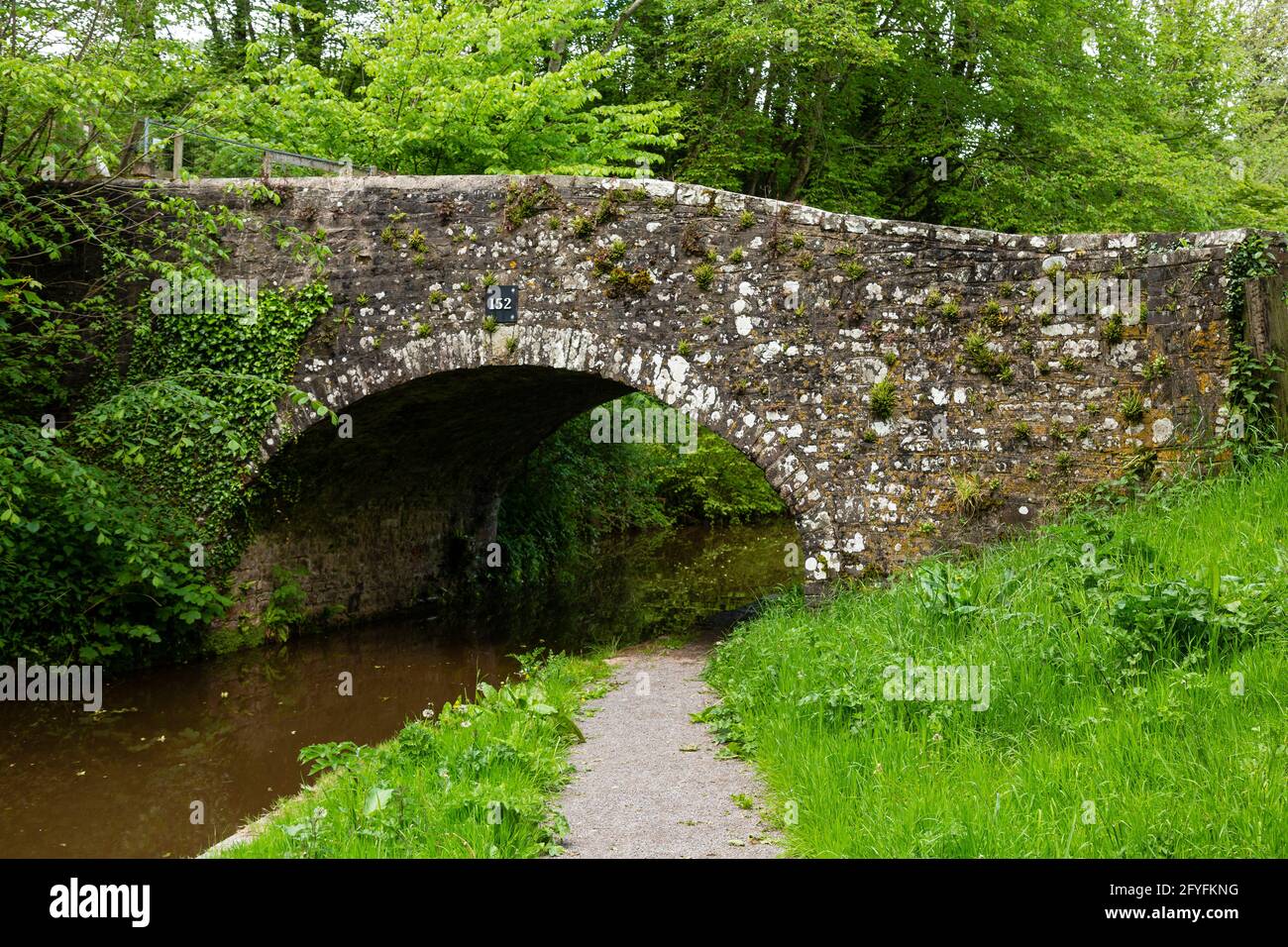 Bridge 152, Monmouthshire e Brecon Canal, Powys, Galles, Regno Unito Foto Stock