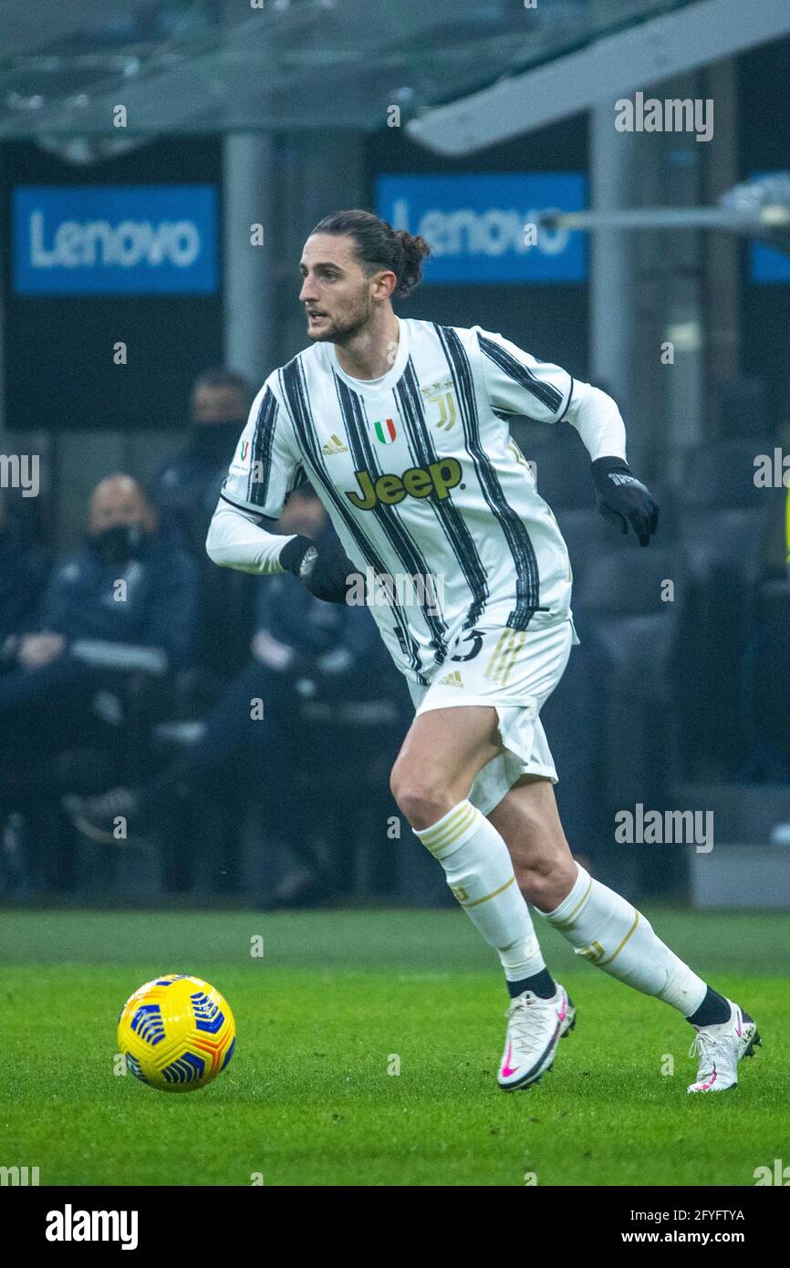 Milano, Italia - 2 febbraio 2021 coppa semifinale Inter vs juventus - rabiot Foto Stock