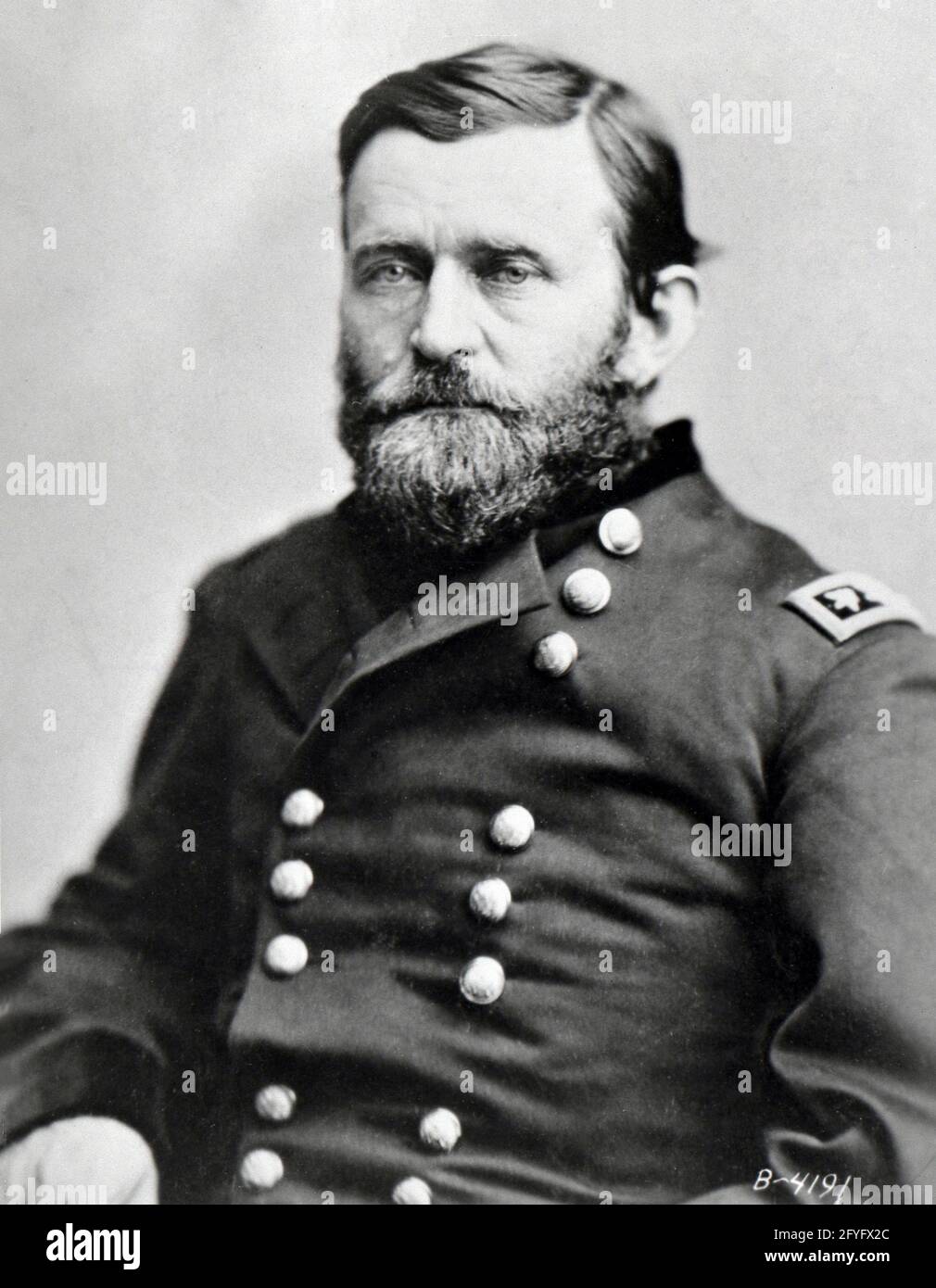 USA Studio ritratto di Ulysses Simpson Grant mentre serviva Come generale dell'Unione durante la guerra civile americana Foto Stock