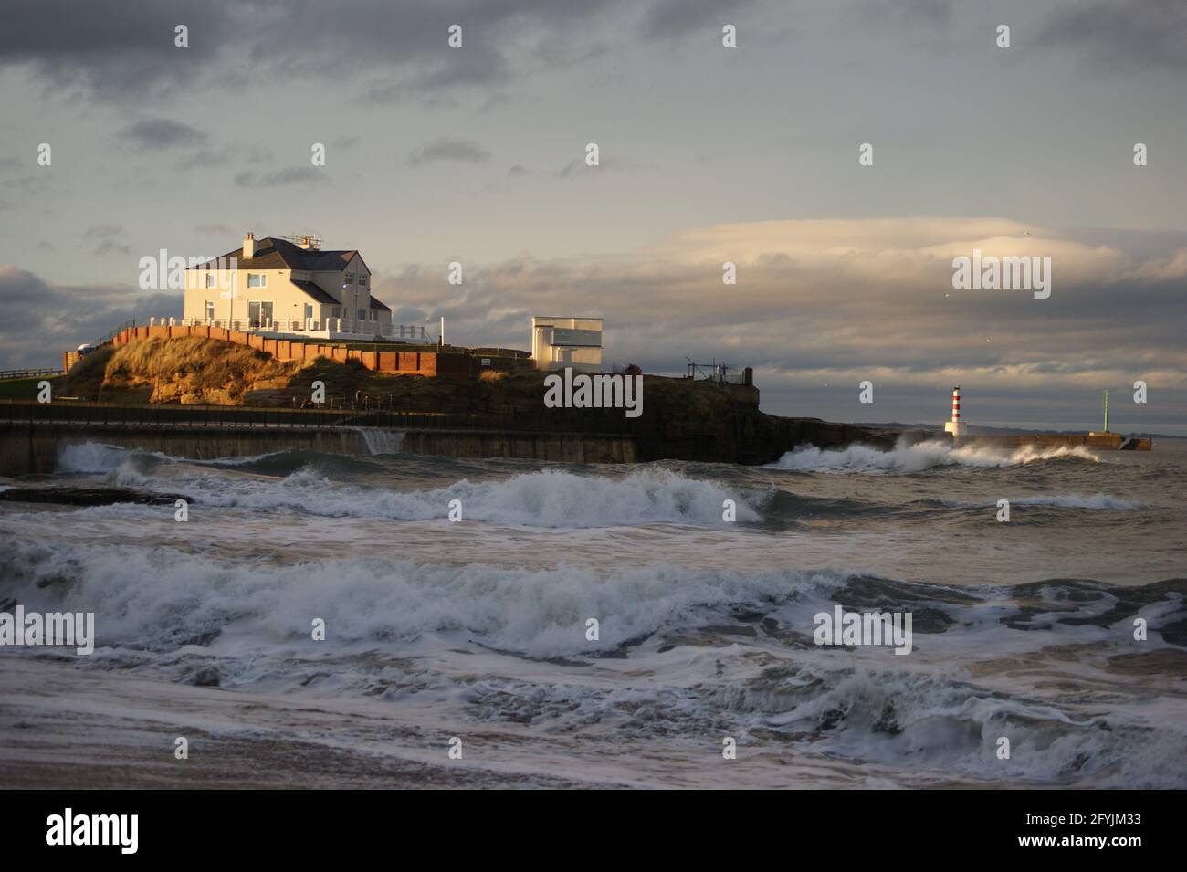 Passeggiata-by-the-Sea Northumberland Foto Stock