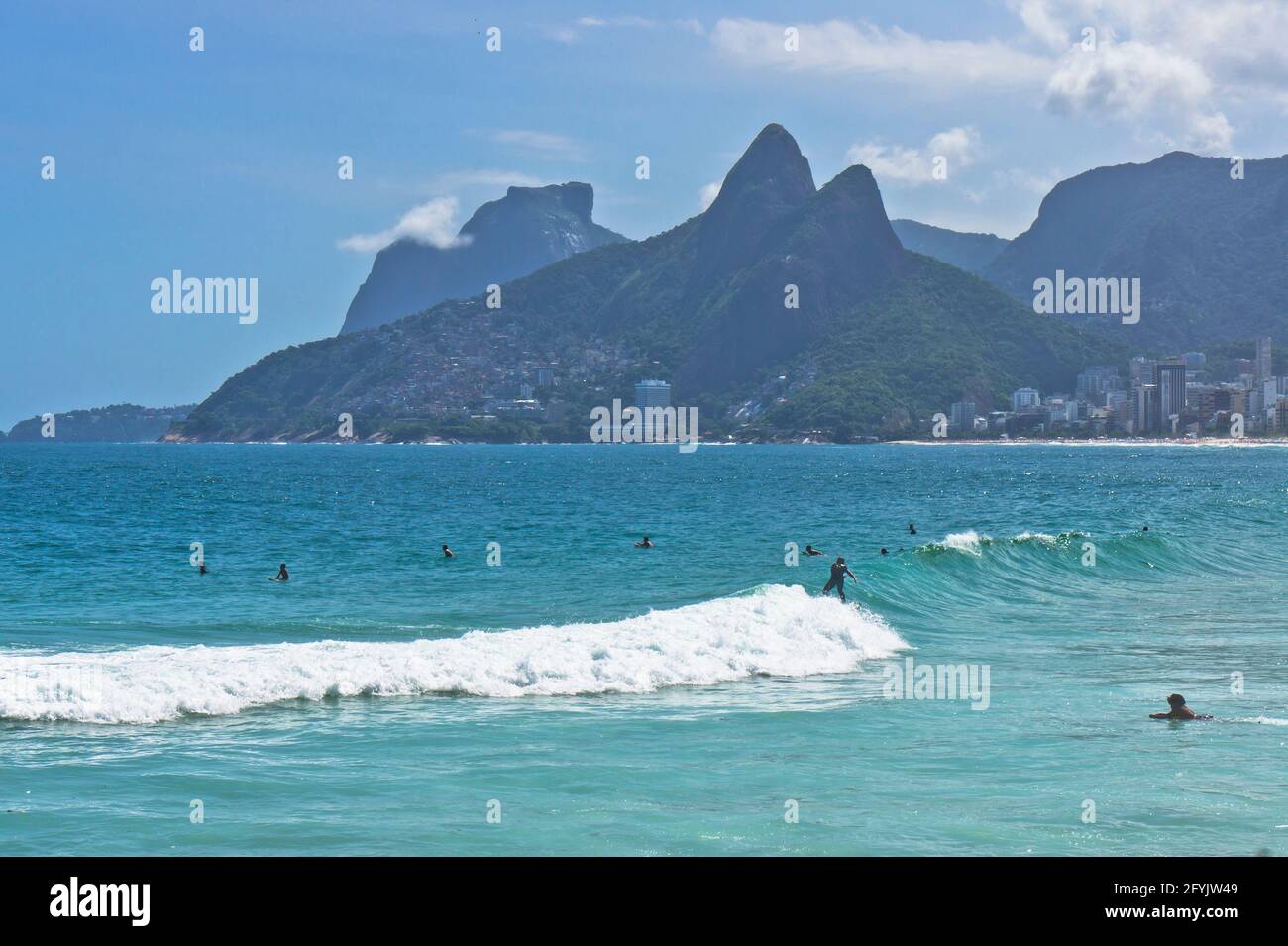 Rio de Janeiro, Ipanema vista spiaggia, Brasile, Sud America Foto Stock