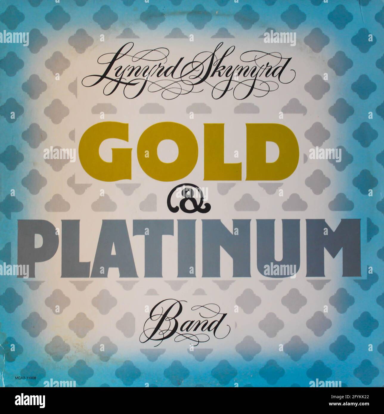 Country, boogie rock and Southern rock band, album musicale Lynyrd Skynyrd su disco LP con dischi in vinile. Titolo: Copertina dell'album Gold e Platinum Foto Stock