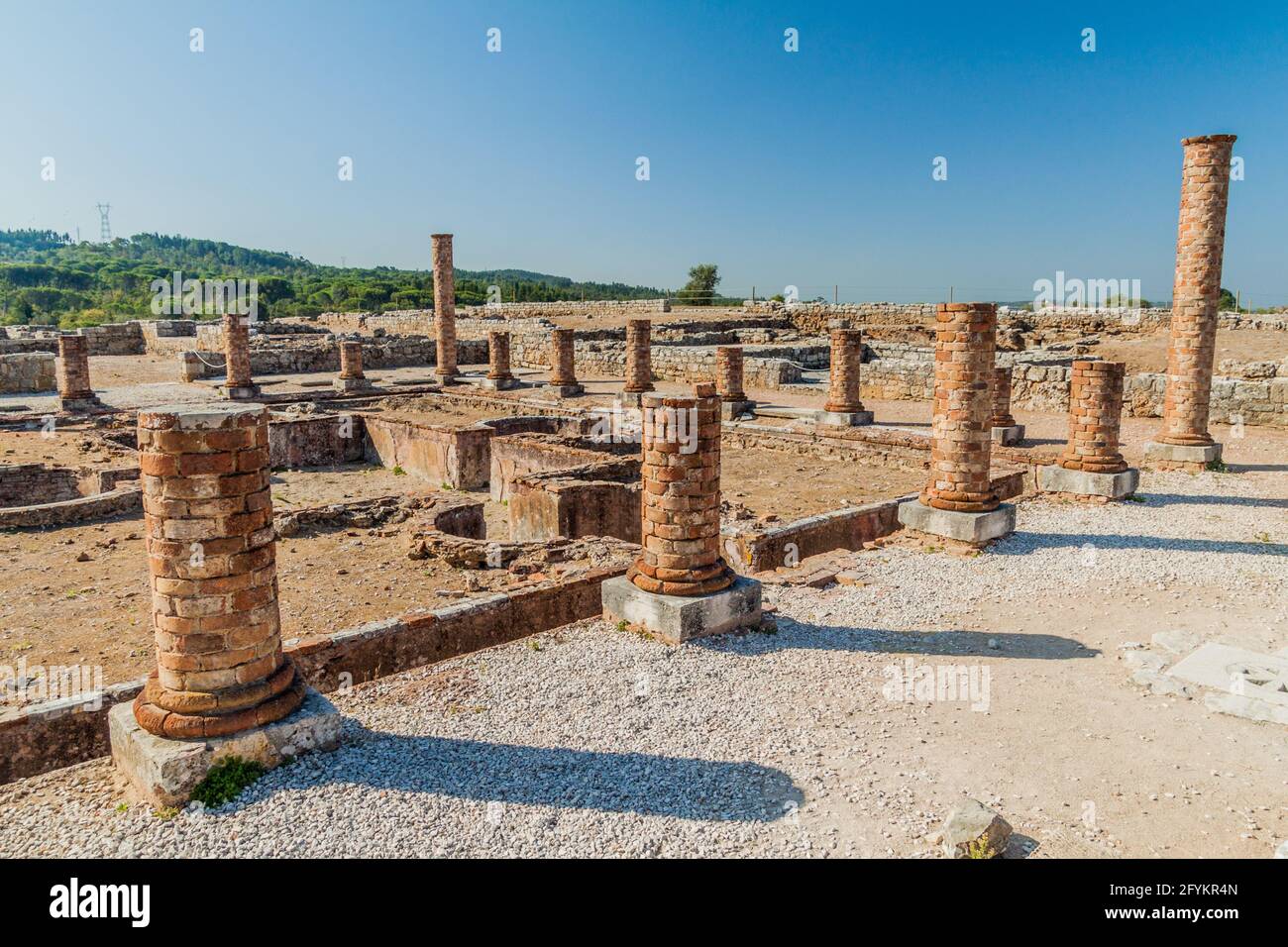 Vista delle rovine romane di Conimbriga in Portogallo Foto Stock