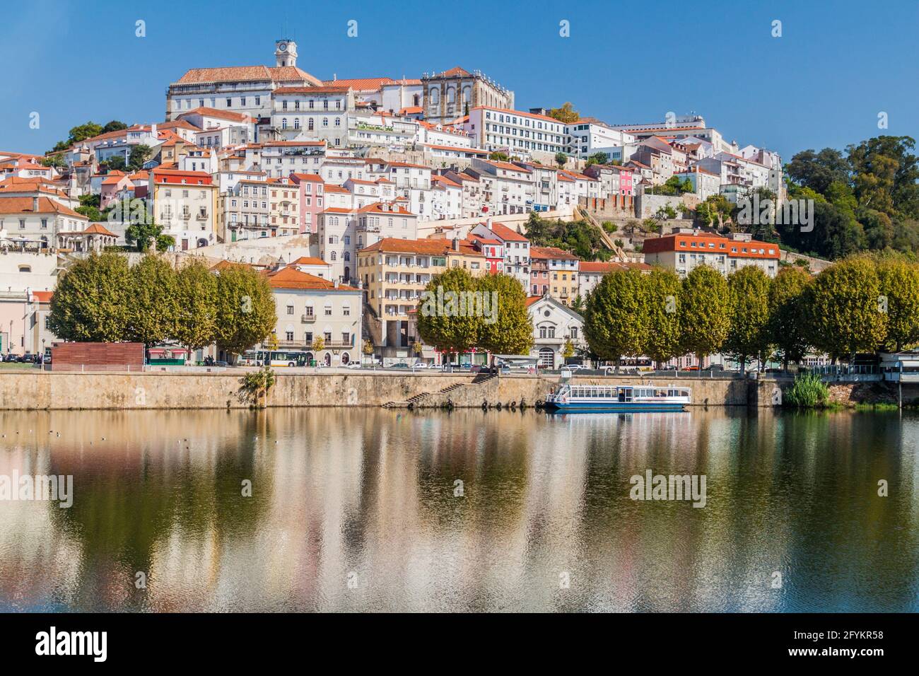 Skyline del centro di Coimbra, Portogallo Foto Stock