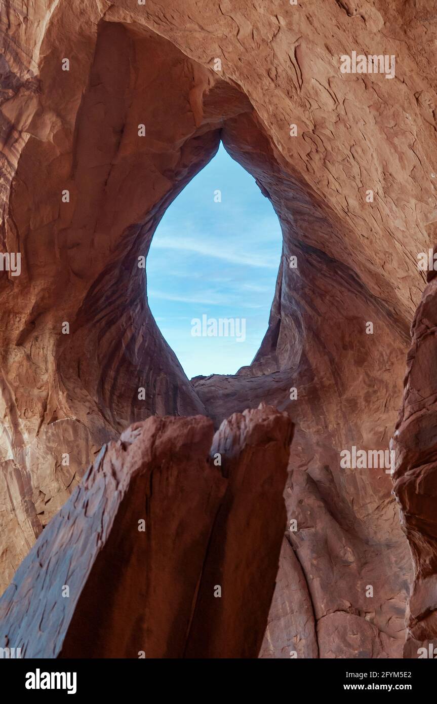 Sun's Eye, Monument Valley, Arizona, Stati Uniti d'America Foto Stock