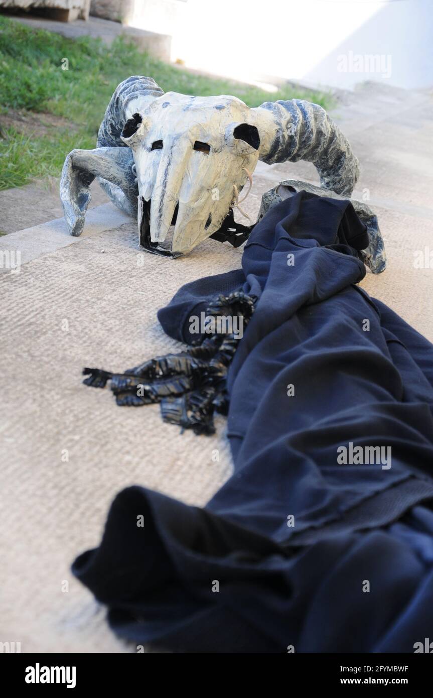 Maschera teatrale dell'antica tragedia greca Foto Stock
