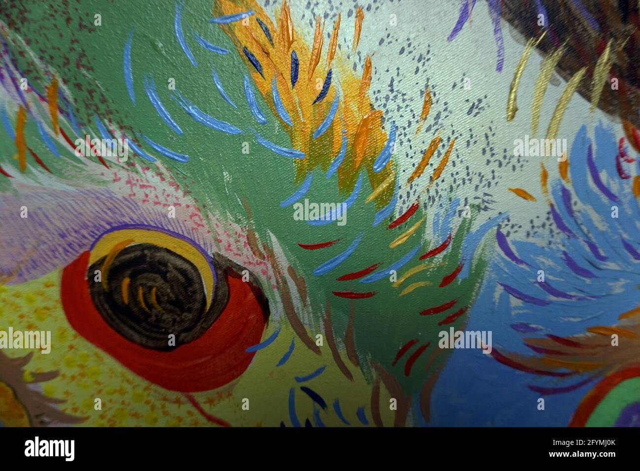 pittura tratto pennello sfondo di colore olio astratto Foto Stock