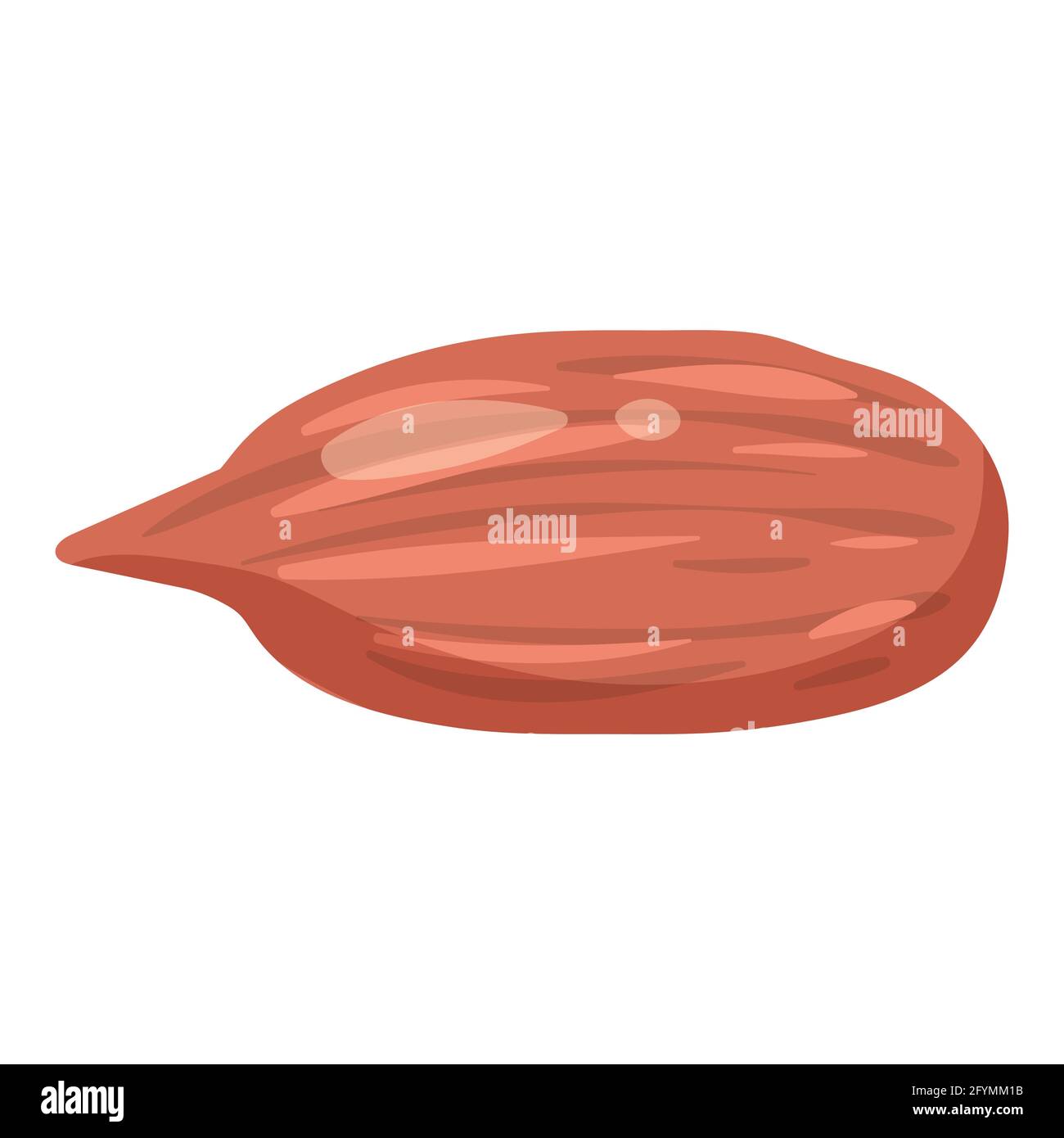 Peanit naturale sano prodotto di nutrizione organica. Vettoriale doodle cartoon piatto illustrazione trendy disegnata a mano isolata Illustrazione Vettoriale