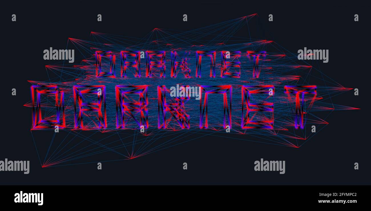 Il Darknet, illustrazione concettuale Foto Stock