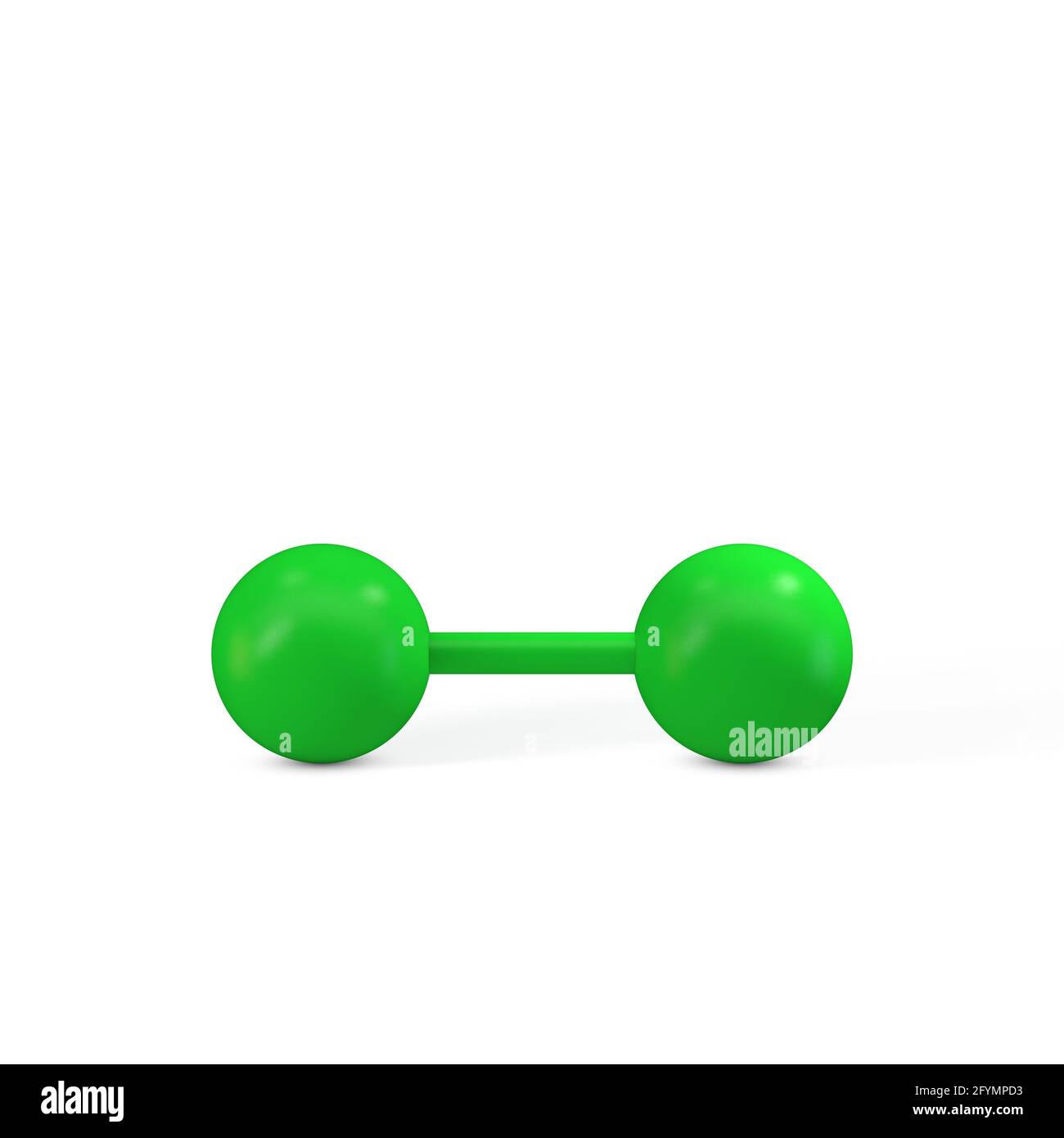 Molecola di cloro, illustrazione Foto Stock