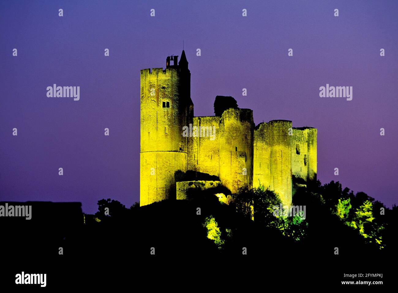 FRANCIA. AVEYRON (12) NAJAC BORGO MEDIEVALE. IL CASTELLO (XII SECOLO MEDIEVALE BASTIDE) Foto Stock