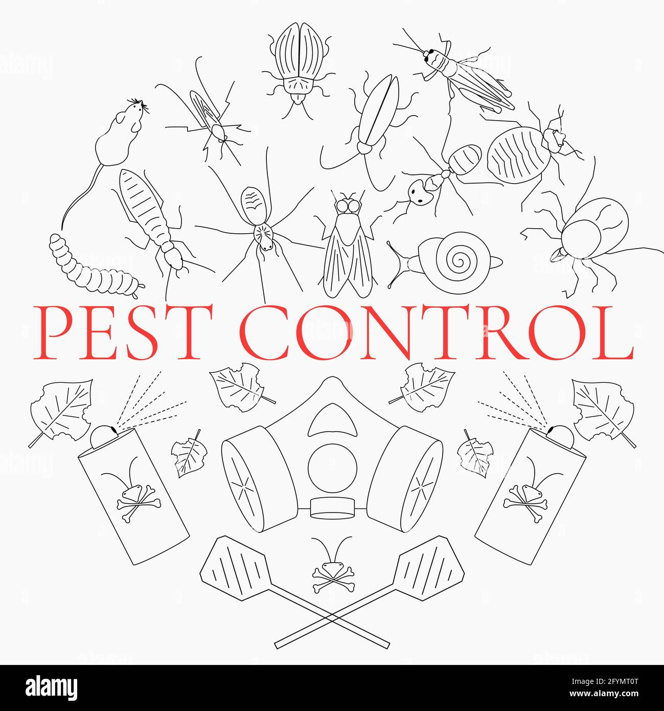 Controllo parassiti, illustrazione concettuale Foto Stock