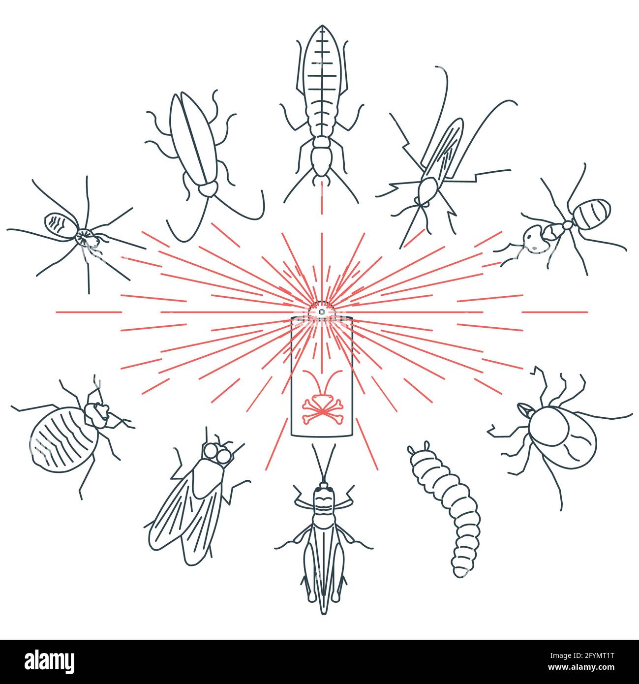 Parassiti comuni, illustrazione concettuale Foto Stock