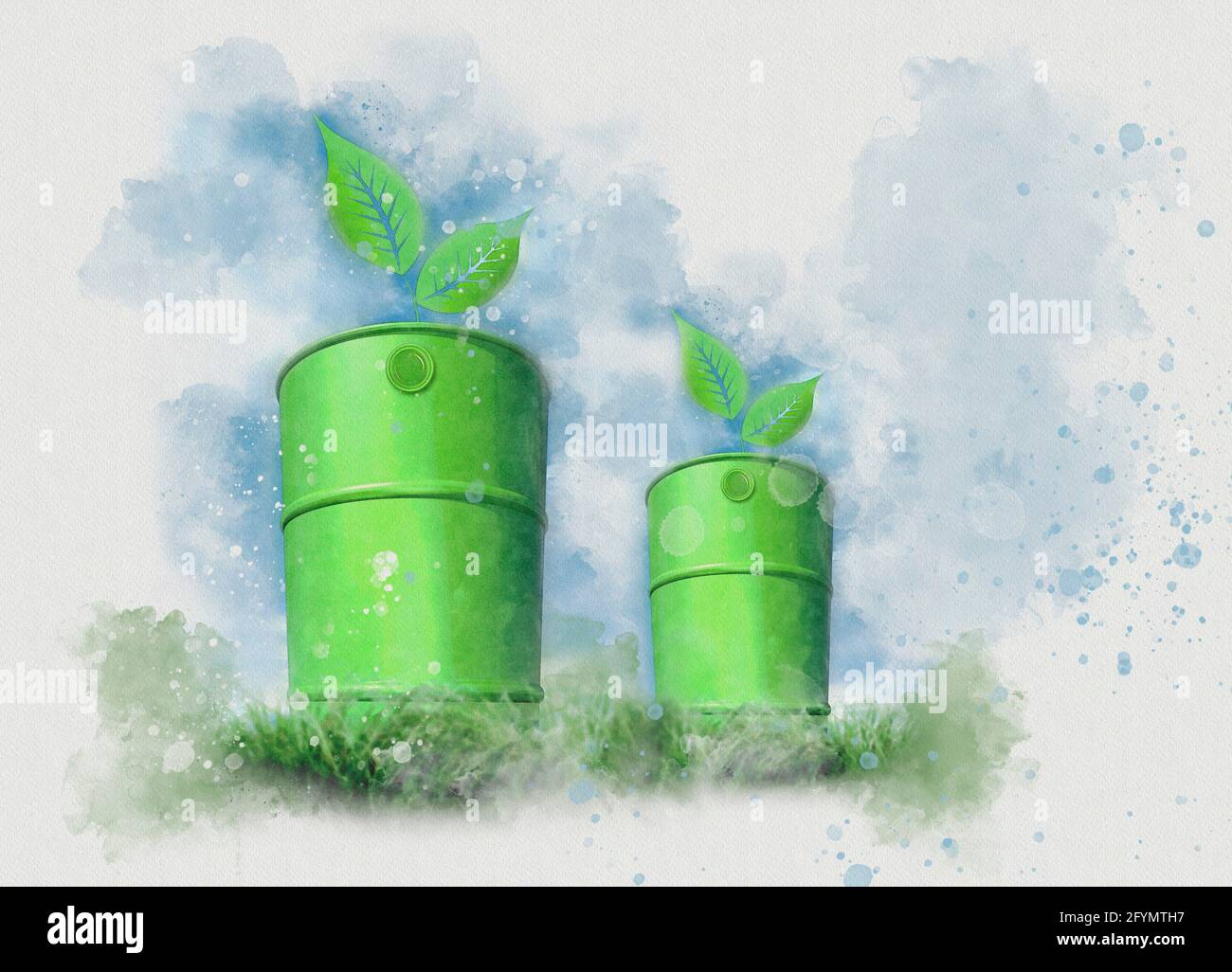 Carburante verde, illustrazione concettuale Foto Stock