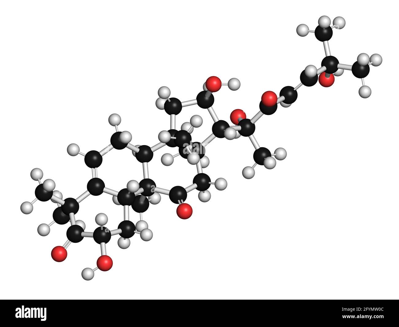 Molecola amara di Cucurbitacina D, illustrazione Foto Stock