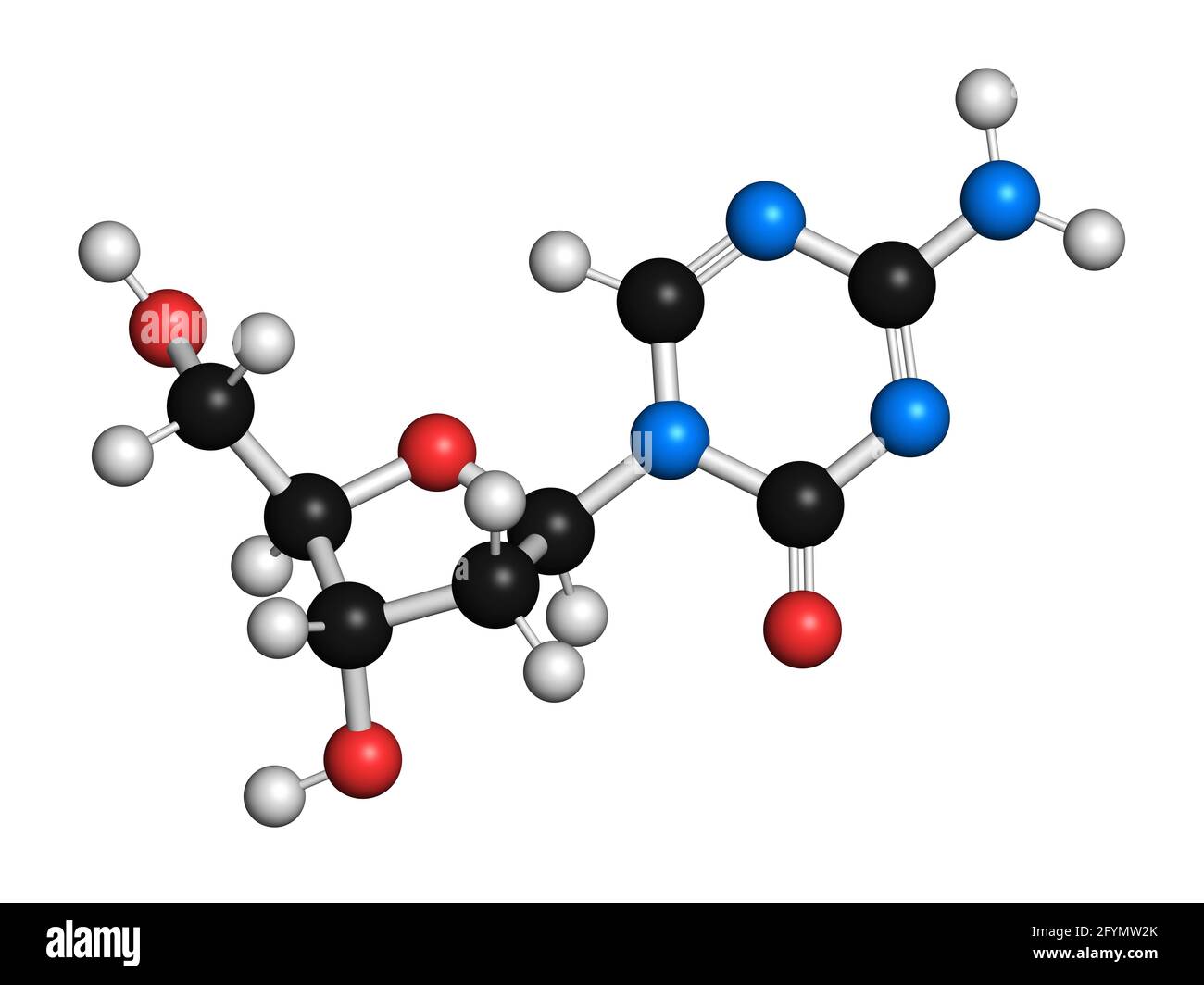 Decitabina, molecola di farmaco, illustrazione Foto Stock