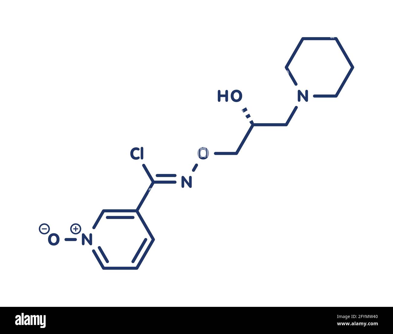 Molecola di farmaco di Arimoclomolo, illustrazione Foto Stock