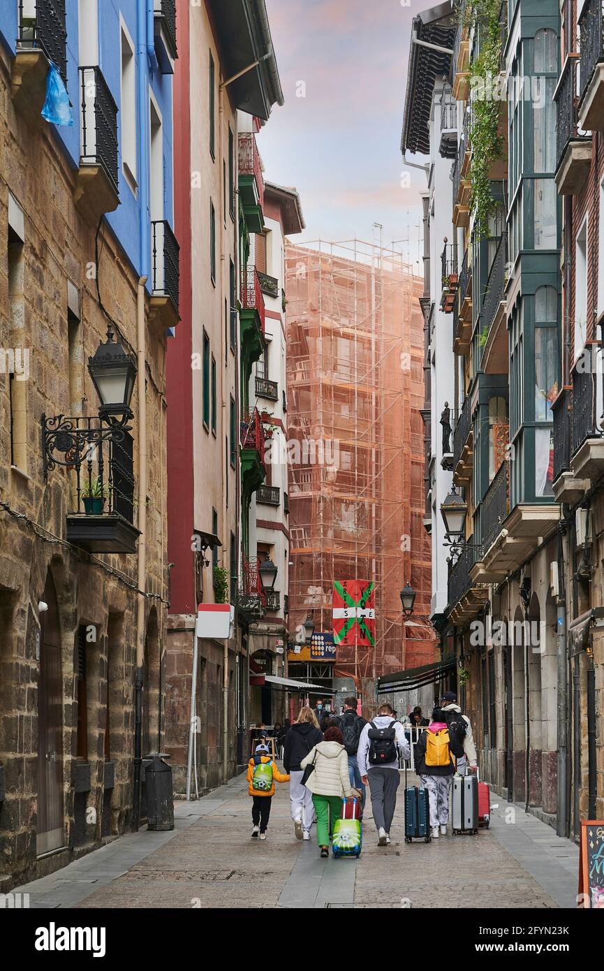 Centro storico (casco Viejo), Bilbao, Biscay, Paesi Baschi, Spagna. Foto Stock