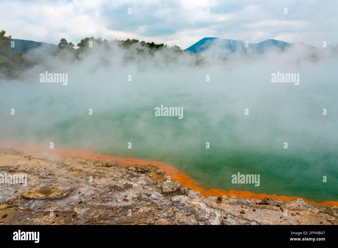 Meraviglie naturali a Waiotapu Thermal Wonderland, Rotorua in Nuova Zelanda Foto Stock