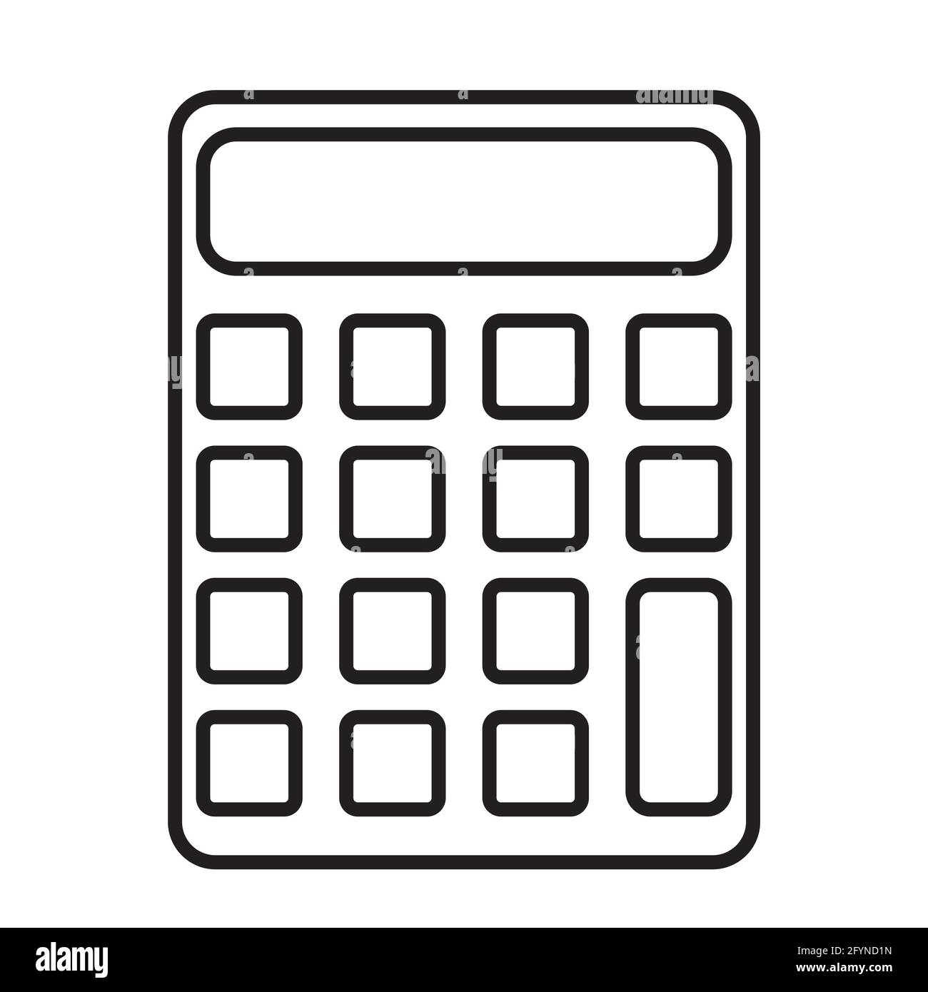 Concetto di studente scolastico: Icona della calcolatrice. Illustrazione vettoriale. EPS10 Illustrazione Vettoriale