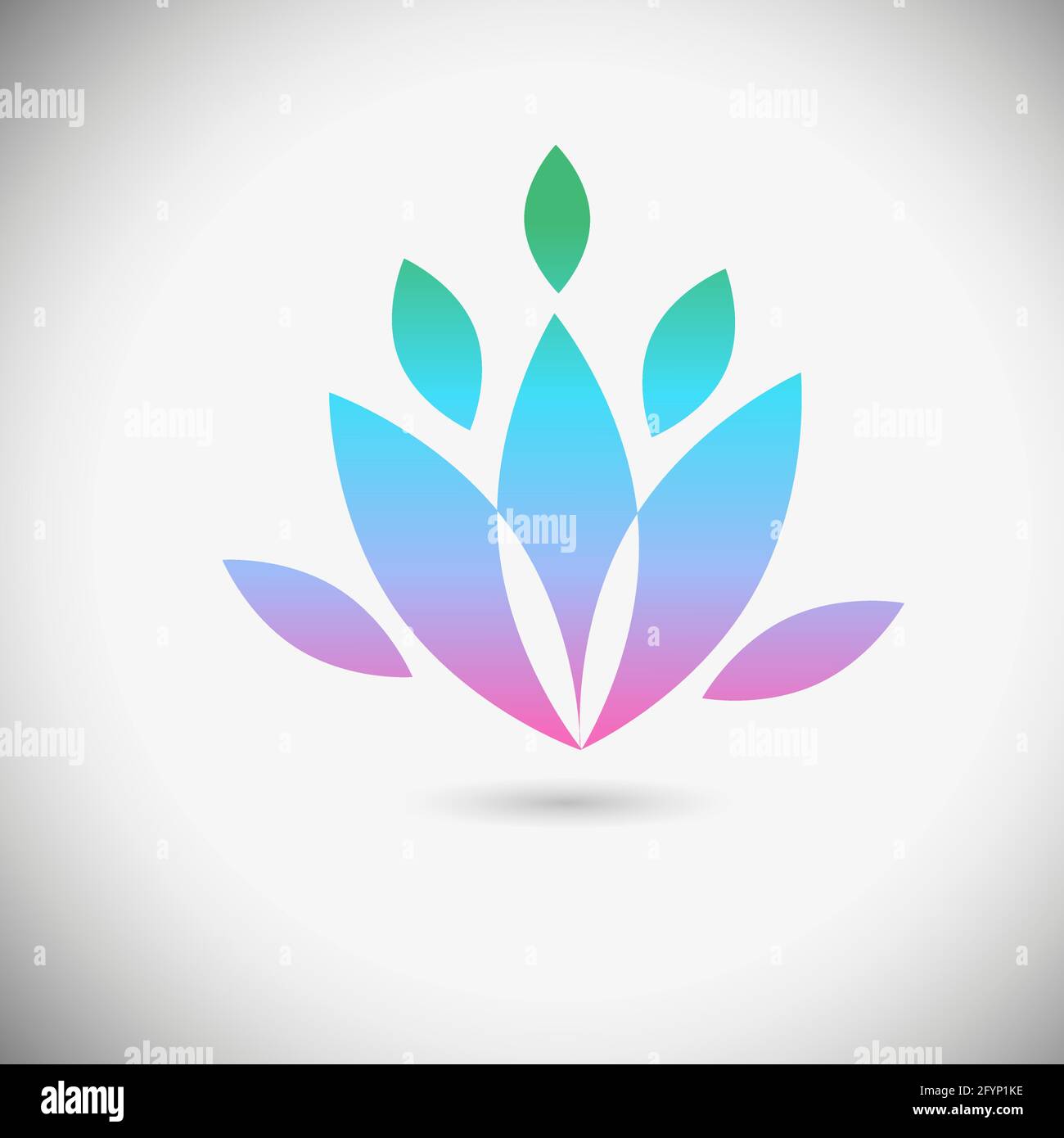 logo lotus. Illustrazione vettoriale Illustrazione Vettoriale