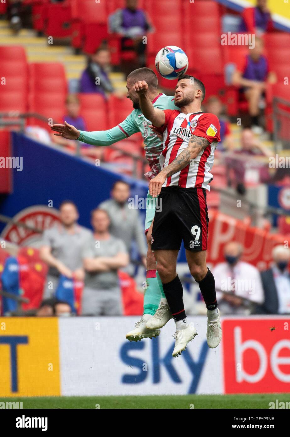 Londra, Regno Unito. 29 maggio 2021. Emiliano Marcondes Camargo Hansen di Brentforddurante il play-off del campionato Sky Bet la partita finale tra Brentford e Swansea City al Wembley Stadium di Londra, Inghilterra, il 29 maggio 2021. Foto di Andrew Aleksiejczuk/prime Media Images. Credit: Prime Media Images/Alamy Live News Foto Stock