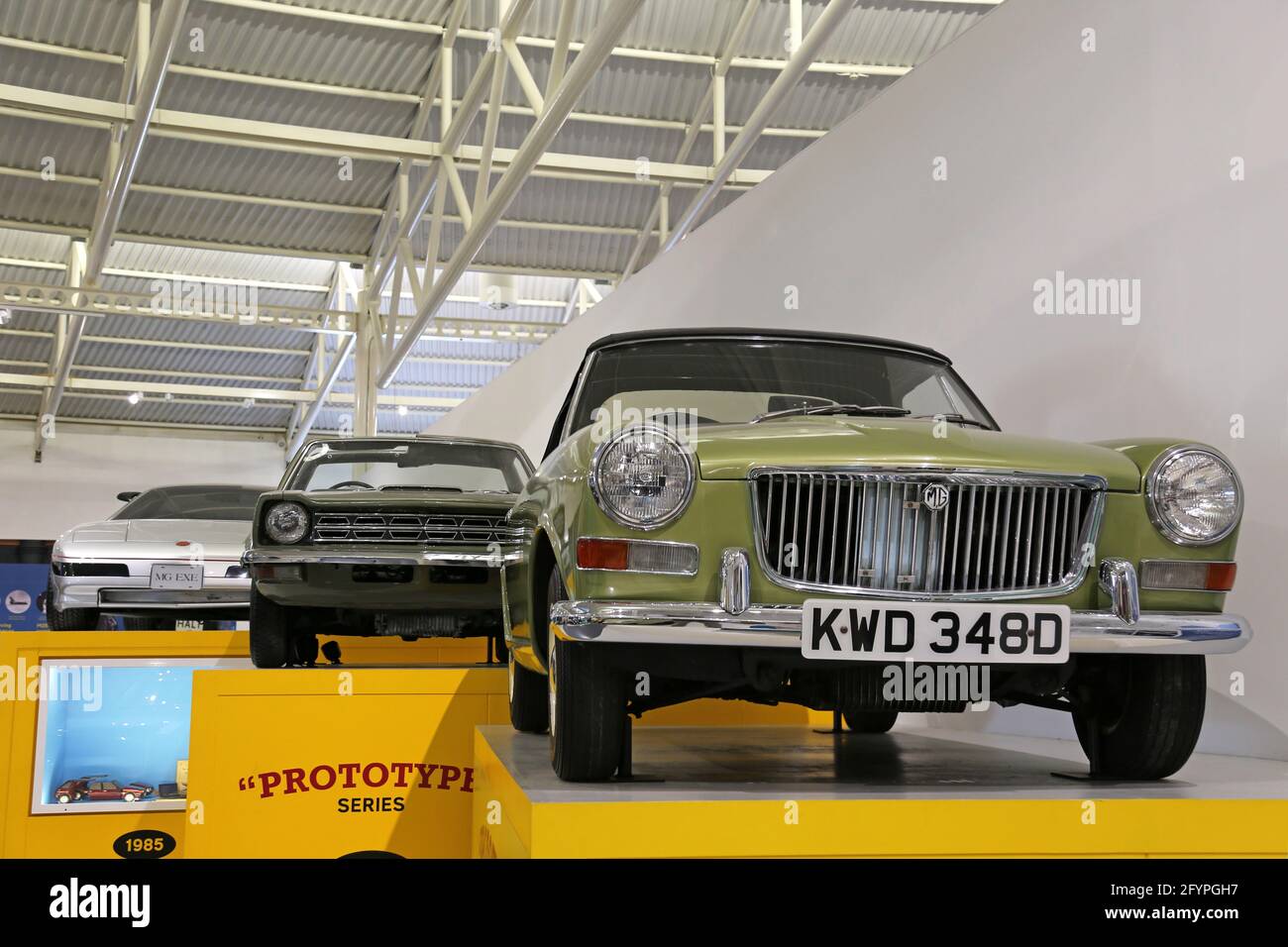 PROTOTIPO MG/Mini ADO34 (1964), British Motor Museum, Gaydon, Warwick, West Midlands, Inghilterra, Gran Bretagna, Regno Unito, Europa Foto Stock
