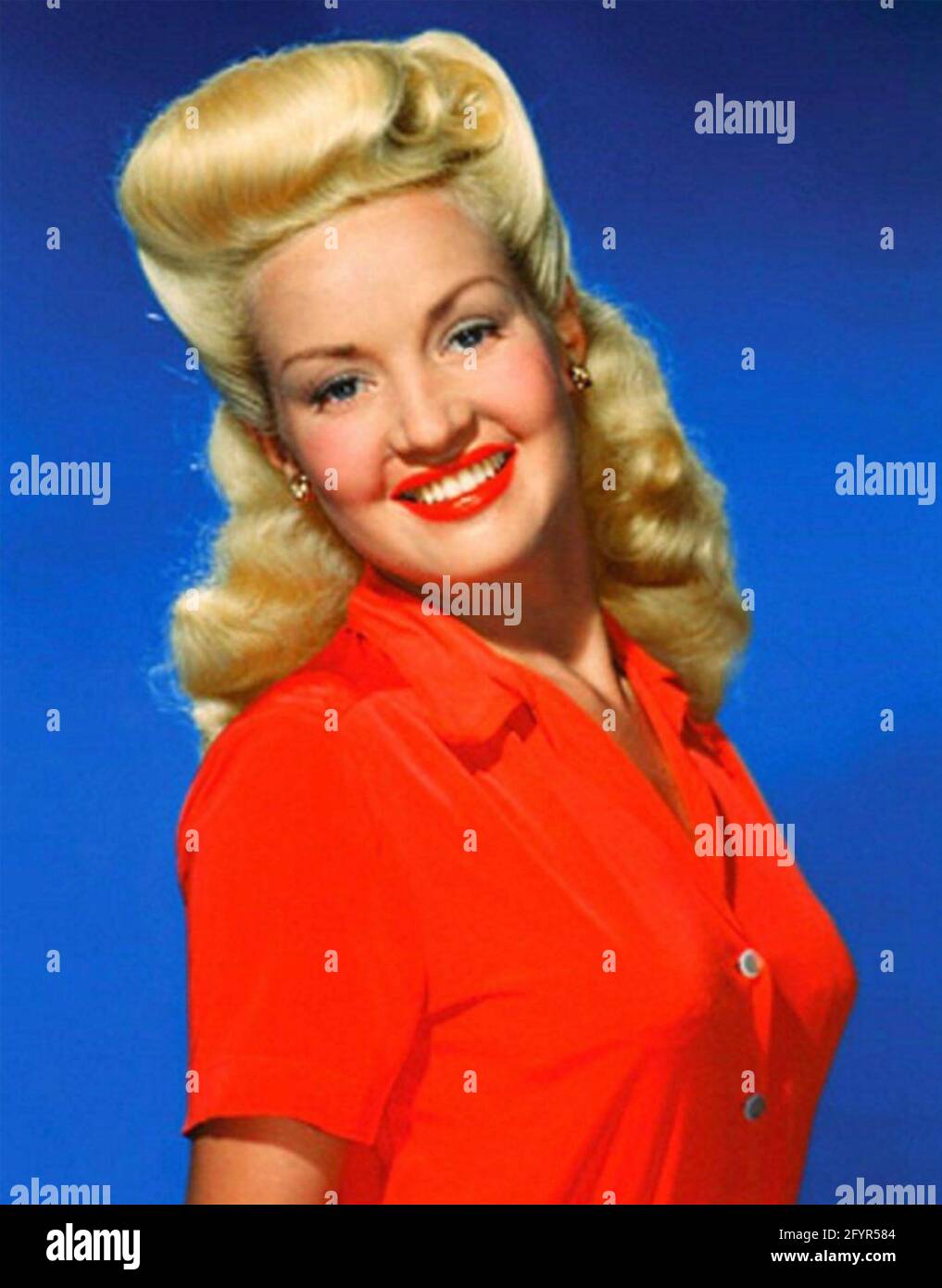 Betty GRABLE (1916-1973) attrice statunitense del cinema verso il 1942 Foto Stock