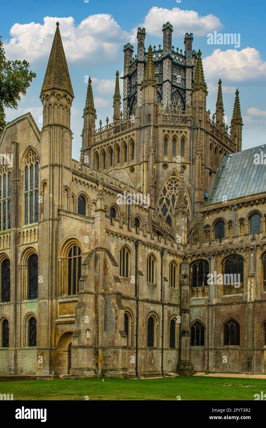 Torre ottagonale della Cattedrale di Ely, Cambridgeshire, Inghilterra Foto Stock