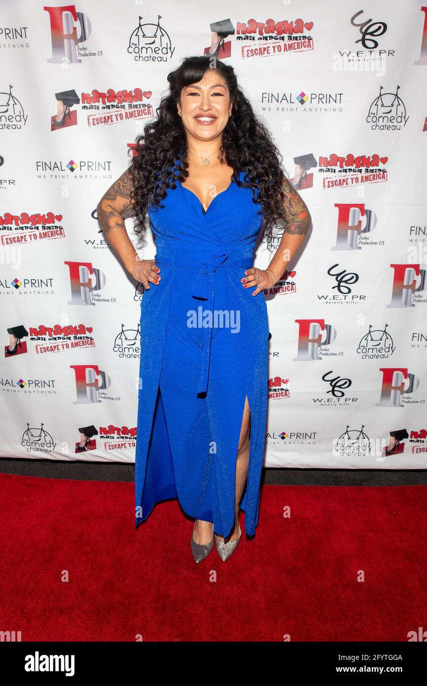 North Hollywood, California, Stati Uniti. 29 maggio 2021. Tania Estrada partecipa a Forbes Productions presenta: The Stained Red Carpet al Comedy Chateau, North Hollywood, CA il 29 maggio 2021 Credit: Eugene Powers/Alamy Live News Foto Stock