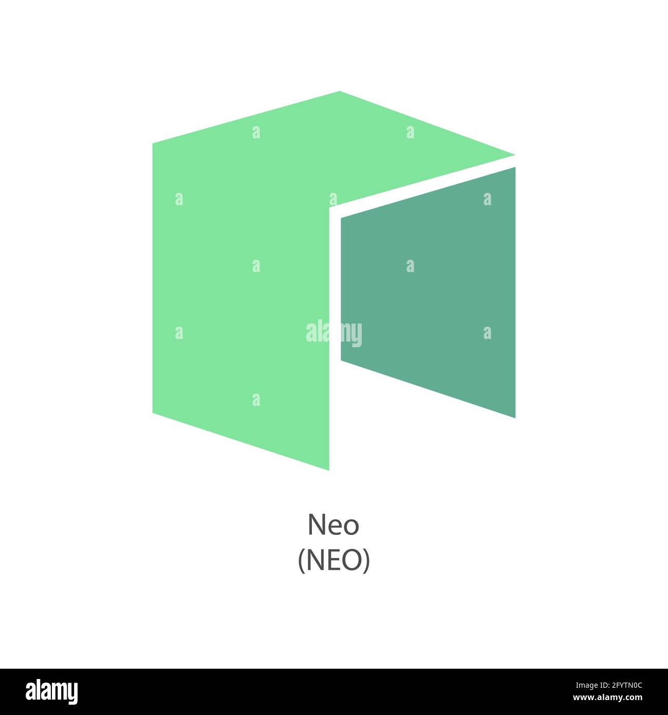 Neo decentrato blockchain pagamenti Internet-of-Things icona del logo del vettore di crittografia Illustrazione Vettoriale