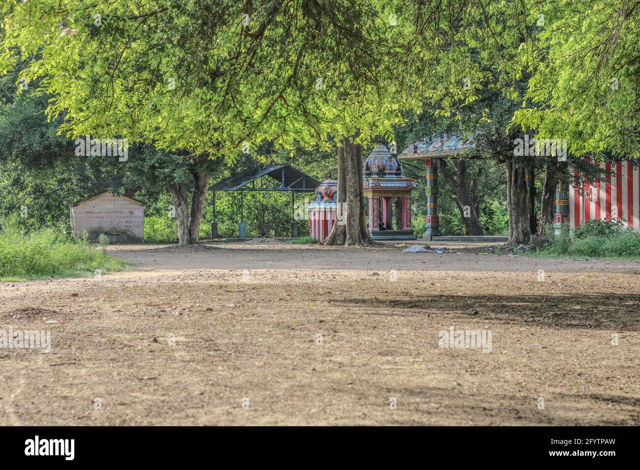 Tempio di foresta profonda in india tamilnadu srivilliputhur Foto Stock