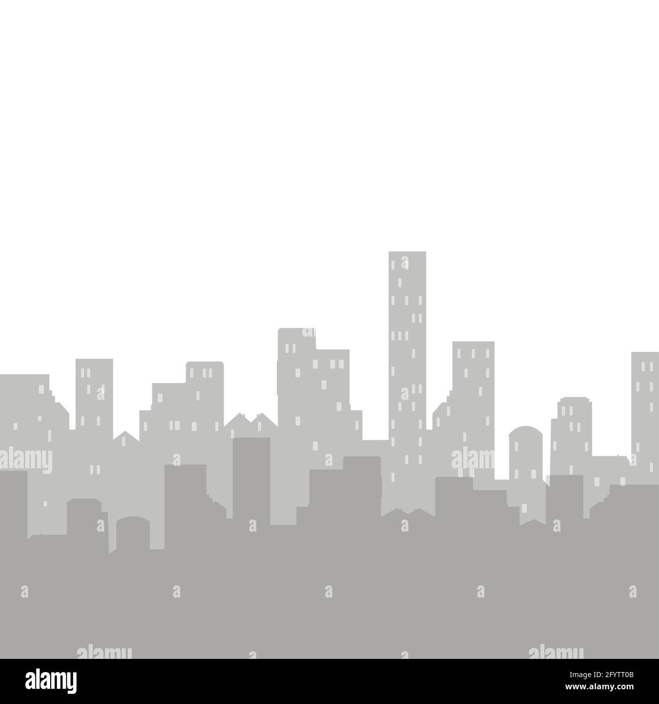 Skyline skyline skyline città silhouette grattacieli, modello di business. Città, quartiere dello skyline, metropoli edificio orizzontale, urbano panoramico alto Illustrazione Vettoriale