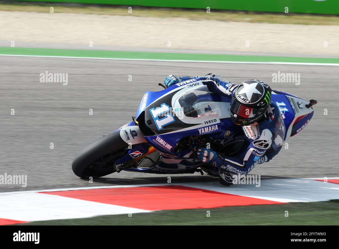 MISANO - ITALIA, 2 settembre 2011: Il pilota americano Yamaha ben Spies in azione al GP di San Marino 2011. Italia Foto Stock