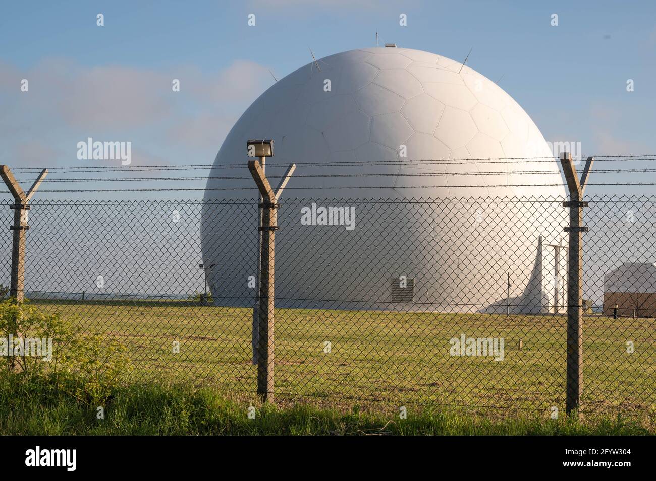 Una vista della testa radar remota a Trimingham Norfolk Foto Stock