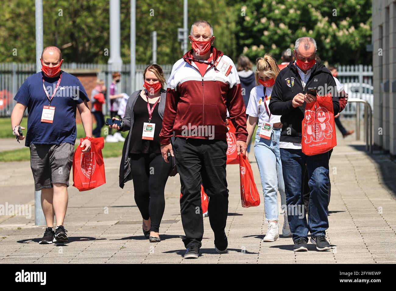 I fan arrivano all'Hull College Craven Park Foto Stock