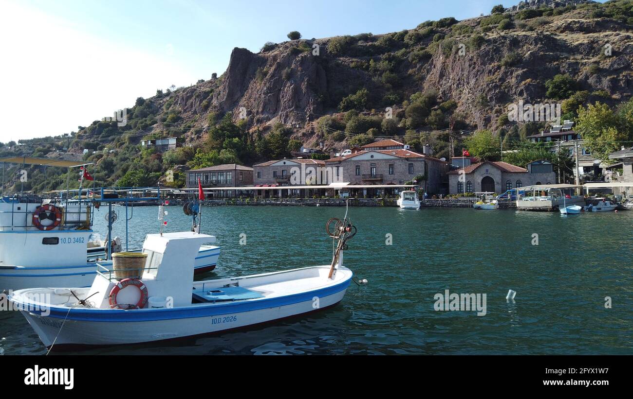 25 settembre 2020 Assos o Behramkale, è un'antica città situata nel villaggio di Behramkale, a sud di Ayvacik di Canakkale. Foto Stock