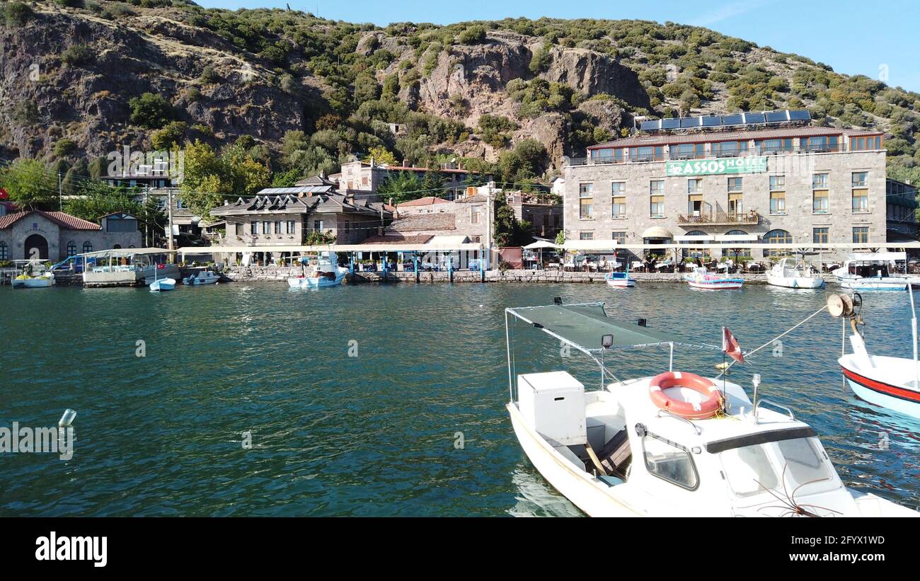 25 settembre 2020 Assos o Behramkale, è un'antica città situata nel villaggio di Behramkale, a sud di Ayvacik di Canakkale. Foto Stock